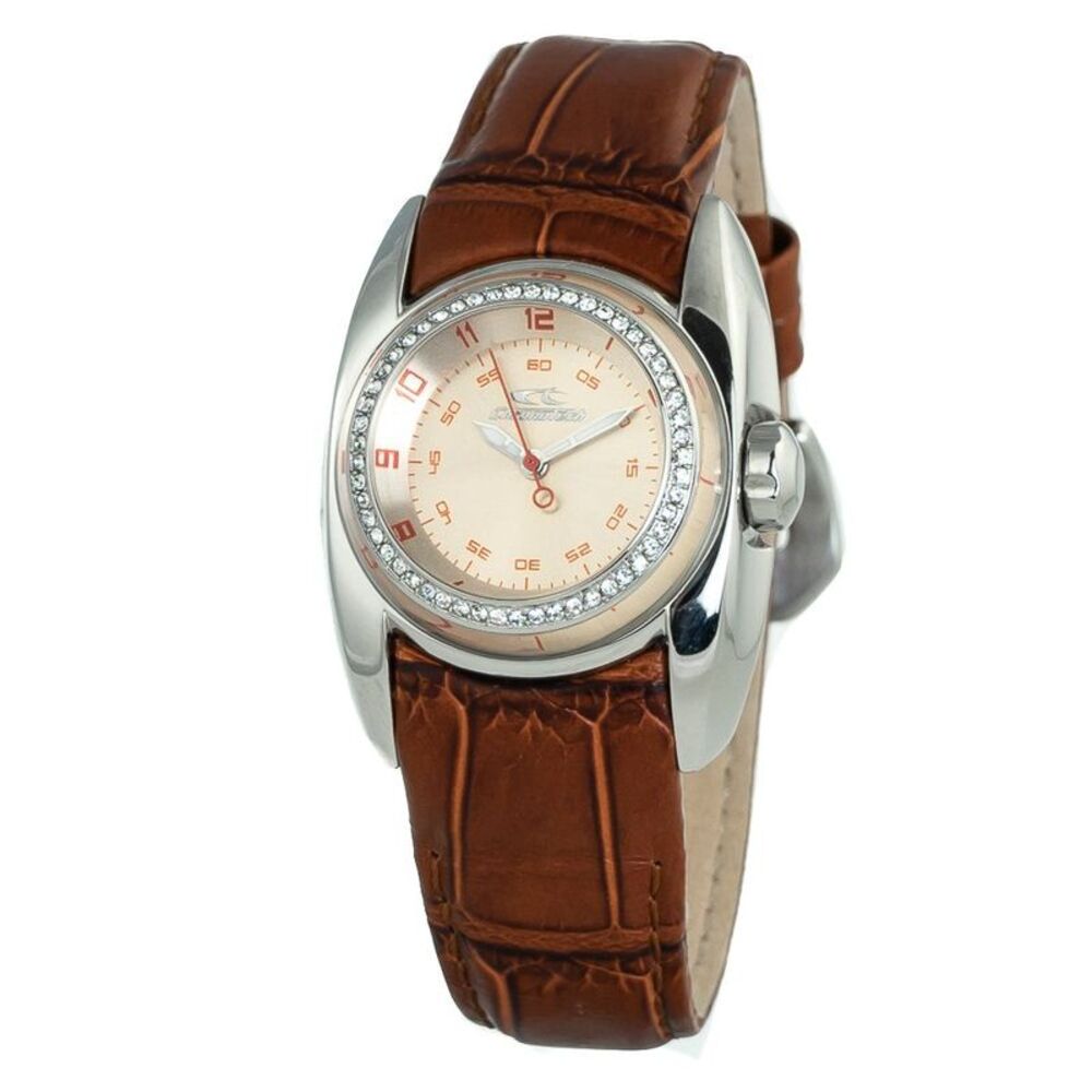Chronotech Brown Leather Women's Watch